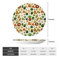 thumbnail image 2 of Cauagu Lemon Fruits Vegetables Print Bone China Decorative Plate, Wall Mount Plate Holiday Decor Decorative Ceramic Plates with Stand Elegant Household Plates Decorative-7in, 2 of 6