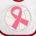 thumbnail image 4 of Inktastic Breast Cancer Volleyball Pink Ribbon Sports Gear Boys or Girls Baby Bib, 4 of 4