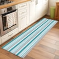 thumbnail image 2 of Runner Rug 2 x 6 Ft, Grey Blue Striped Washable Non-Slip Floor Mat for Kitchen Hallway/Entryway, Farmhouse Stripes Modern Abstract Art Long Kitchen Runner Area Rugs for Living Room, Low-Profile, 2 of 8