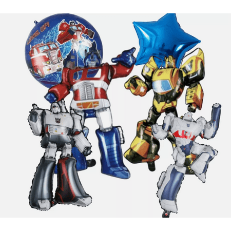 TRANSFORMERS 6 Pcs Foil Balloon Birthday Party Supplies Decor Bumblebee