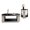 Black+Silver, variant on 2-Piece Modern Luxury Nesting Table Set, Oval Coffee Table & Side Table, 2-Tier Clear Tempered Glass, Vertical Organ Pipe Metal Rods, Polished Chrome Frame for Living Room & Home Office(Black+Gold)