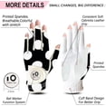 thumbnail image 2 of FINGER TEN Golf Gloves Women Left Right Hand Leather with Ball Marker Value Pack, Colored Glove for Ladies Right Left Handed Golfer All Weather Grip, 2 of 7