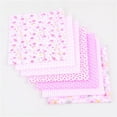 thumbnail image 4 of 7 Pcs/set Printed Cotton Patchwork Fabric Squares Bundle Quilting patchwork printed fabric Scrapbooking Sewing Craft DIY Cloth, Pink, 50x50cm, 4 of 6