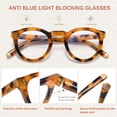 thumbnail image 3 of Gafas con bloqueo de luz azul, fáciles de leer, retro, redondas, para mujer, 3 of 6