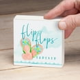 thumbnail image 2 of CounterArt "Flip Flops Forever" Artistic Freestanding Solid Wood Block Sign 3.75” by 3.75”, 2 of 5