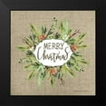 thumbnail image 2 of Bluebird Barn 20x20 Black Modern Framed Museum Art Print Titled - Merry Christmas Greenery II, 2 of 5