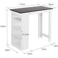 thumbnail image 5 of Mesa de bar, mesa auxiliar, mesa de bar, encimera de cocina, mesa de comedor de madera, mesa de 115x50x103cm (adecuada para 2-4 personas) esquí esquí Gafas de esquí, 5 of 5