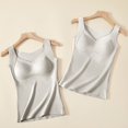 thumbnail image 2 of SHITINN Satin Camisole for Women Seamless Camisoles for Women Warm Vest Women with Chest Pads In Autumn and Winter Sleeveless Bottoming Underwear Seamless Sling Inside The Coat., 2 of 3