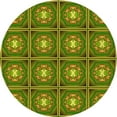 thumbnail image 1 of Ahgly Company Machine Washable Indoor Round Transitional Pistachio Green Area Rugs, 5' Round, 1 of 7