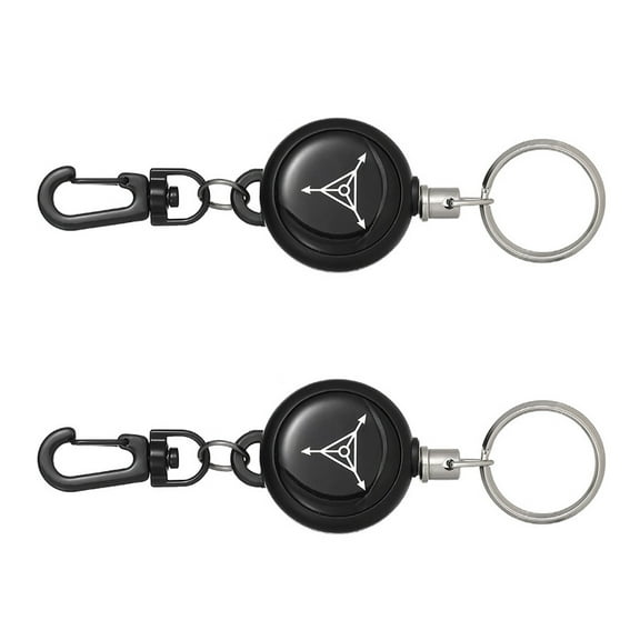 2 Pcs Key Hoop Rings Retractable Keychain Keychains