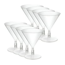 ACDANC 8 Pcs Disposable Wineglass Plastic Mug Clear Goblets For Party Martini Glasses Cocktail Beverage Cups