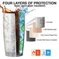 thumbnail image 7 of 20 Oz Pioneer Flower Coffee Tumbler Double Wall Insulated Stainless Steel Water Bottle | Metal Reusable Thermoses Flask with Cup Cap | Leak & Sweat Proof with Anti-Dust Lid, 7 of 7