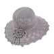 thumbnail image 2 of Sombrero para el sol de ganchillo transpirable, protección solar para mujer, decorativo y de moda. Gris, 2 of 9