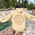 thumbnail image 2 of Sudadera con capucha rosa Gotyou 2024 con estampado de palma Caqui L, 2 of 3
