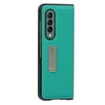 thumbnail image 3 of Galaxy Z Fold 3 5G Case, TECHCIRCLE Luxury Premium Genuine Leather Basic Protective Phone Case with Kickstand for Samsung Galaxy Z Fold 3 5G, Green, 3 of 6