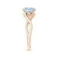 thumbnail image 6 of Angara Natural 0.6 Ct. Aquamarine with Diamond Classic Ring in 14K Rose Gold for Women (Ring Size: 3), 6 of 12