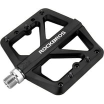 ROCKBROS Cycling Pedals Mountain Road Bike Pedals Bicycle Nylon Flat Pedals Sealed Bearings 9/16" Black 1 Pair