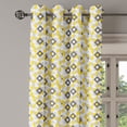 thumbnail image 2 of Ambesonne Geometric Grommet Curtain, Squares Rounds, 50" x 108", Charcoal Grey Marigold, 2 of 6