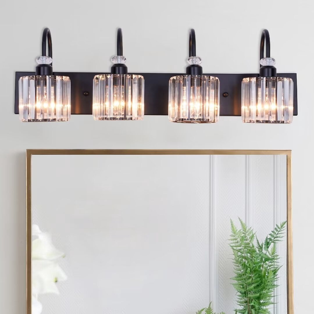 FINE MAKER 4 light modern bathroom vanity fixture, above mirror LED lighting fixture