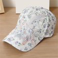 thumbnail image 2 of HuangHuanChen Baseball Cap for Women Summer Lace Style Mesh Back Sun Hat Running Cap Trucker Hats Womens Hat Trendy Creativity Flowers Baseball Cap Purple One Size, 2 of 7