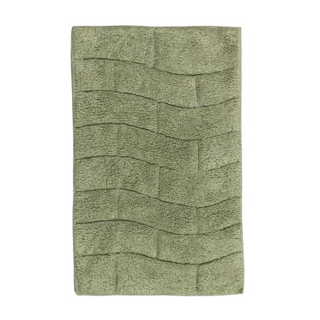 Knightsbridge Stylish And Comfortable All Season Traditional New Tile Design Cotton Bath Rug 24" X 40" Sage
