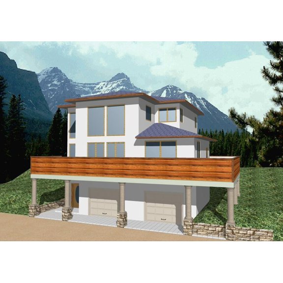 001-3017: Modern Contemporary 3 Bed, 3 Bath Luxury Home Plan, 1889 Sq Ft: Full Blueprints with License to Build by Home Plan Marketplace - Lesuto