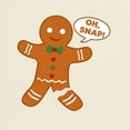 thumbnail image 3 of CafePress - Oh Snap Gingerbread Man Light T Shirt - Men's Classic Graphic T-Shirt, 3 of 4