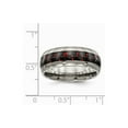 thumbnail image 6 of Titanium Polished Black/Red Carbon Fiber Inlay Ring Size: 10; for Adults and Teens; for Women and Men, 6 of 6