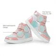 thumbnail image 3 of BURUDANI Girls Toddler High-Top Sneakers Hook and Loop Storybook Casual Walking Shoes, 3 of 6