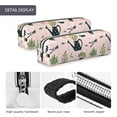 thumbnail image 6 of XMXT Leather Pencil Case, Pink Potted Plants Large Capacity Pencil Pouch for Student Teens Women, 6 of 9
