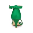 thumbnail image 2 of BLISSFUL STEP Women's Shoes Kitten Heel Ankle Strap Open Toe Sandals Green 8.5, 2 of 7