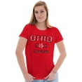 thumbnail image 4 of Ohio Vintage Buckeye Leaf Stencil OH Womens Slim Fit Graphic Tee Brisco Brands M, 4 of 5