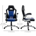 thumbnail image 3 of HOMCOM Chaise de Jeu de Course en Cuir PU Chaise d'Ordinateur avec Accoudoirs Relevables, 3 of 10
