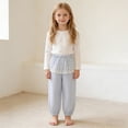 thumbnail image 7 of Asxite Toddler Girls Plaid Lace Detail Loose Breathable Casual Pants Elastic Waist Summer 5-15 Y, 7 of 7