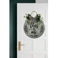 thumbnail image 5 of This Is Us Front Door Sign Funny Wreaths Hanging Wooden Plaque Decoration Round Rustic Wood Farmhouse Porch Decor for Home Front Door Decor, 11 x 11 Inch, 5 of 5