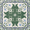 12x12 Inch-Blue and Green Floral, variant on 12x12 Inch Orange Flower Pattern Peel And Stick Vinyl Floor Tiles