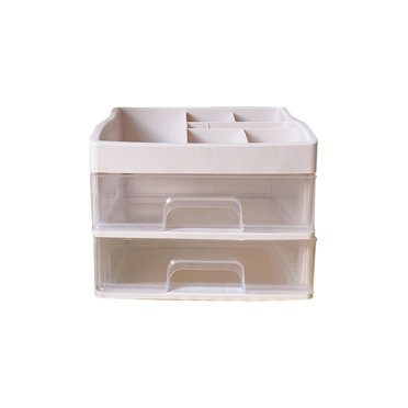 Desktop Organizer Desk Shelf Organizer Desktop Organizer Durable Dustproof Stable Space Saving Wide Application Multi Layers Desktop Storage RackBeige Three Layers