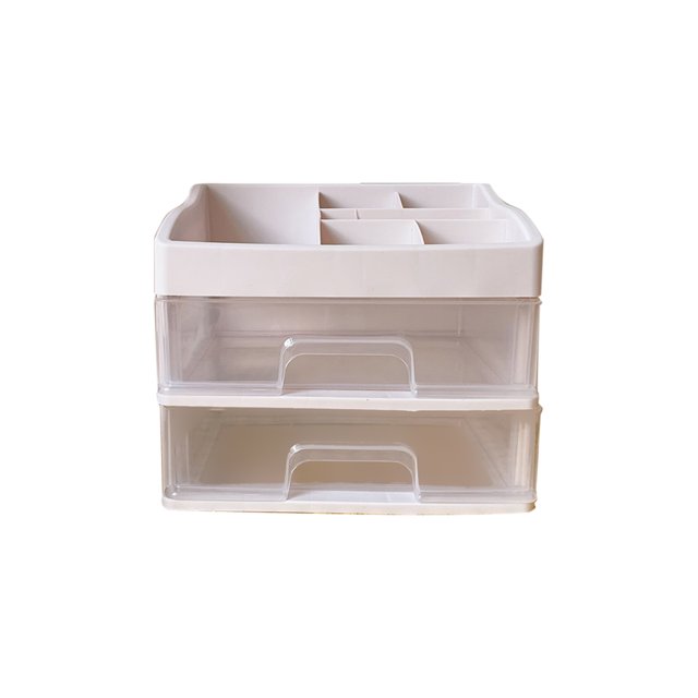 Desktop Organizer Desk Shelf Organizer Desktop Organizer Durable Dustproof Stable Space Saving Wide Application Multi Layers Desktop Storage RackBeige Three Layers