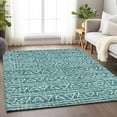 thumbnail image 4 of Dalyn Rugs Premium Machine Washable Mayfield AMF730 Teal 5' x 7'6" Rug, 4 of 7