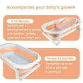 thumbnail image 4 of ManyFun 31'' Foldable Baby Bathtub Travel Bathtub Newborn Tub with Support Baby Bath Seat Shower Mat to Recline or Sit up for 0-6Y Infants and Toddlers,Pink, 4 of 9
