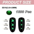 thumbnail image 2 of Uxcell 1600Pcs SS16 Round Flatback Crystal 3.8-4.0-mm Glass Rhinestones Dark Green, 2 of 7