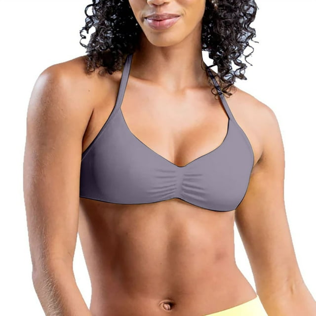 Hontri Wirefree Comfort Bra - Breathable Cotton Bralette with Removable Padding, Seamless Strapless Design for Everyday Wear (Grey | XS)