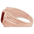 thumbnail image 3 of AFFY 8x10 mm Simulated Birthstone Men's Ring Garnet In 14K Rose Gold Plated 925 Sterling Silver. Ring Size 9, 3 of 6