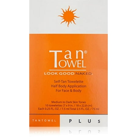 Tan Towel Self Tanner Towelette Plus, 10 Ct - 2 Pack