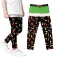 thumbnail image 4 of ATOGUTA Girls Slim Leggings Size 3T-8 Cute Stretch Athletic Leggings Kids High Waisted Christmas Pants Green, 4 of 5