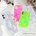 thumbnail image 4 of for iPhone 12 Case[iPhone 12 Clear Glitter Case][with 1*Screen Protector][Cute Laser 3D Water Ripple]Bling Luxury Wave Shape Shockproof Soft TPU Cover Case for Women Girl Slim Phone Case(White), 4 of 14