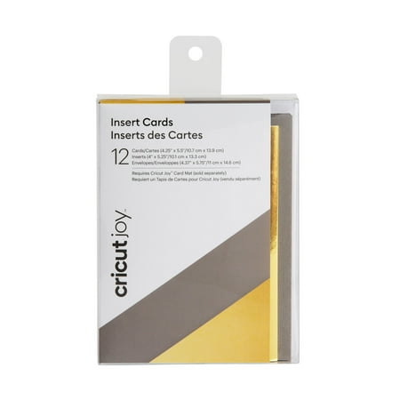 Cricut Joy™ Insert Cards, Gray/Gold Metallic - A2