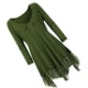thumbnail image 5 of Vestido corto de empalme de encaje de talla grande para mujer Blusa de manga larga sexy Top informal de trabajo Vogacara AP1427-13B, 5 of 7