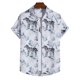 thumbnail image 2 of Hombres Casual Botones Playa Sin posicionamiento Estampado Turndown Camisa de manga corta Blusa Pompotops oipoqjl49430, 2 of 8