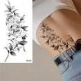 thumbnail image 1 of Fiudx Tatuajes de Bocetos, Pegatinas Abstractas, Flores Rosas, 1 of 2